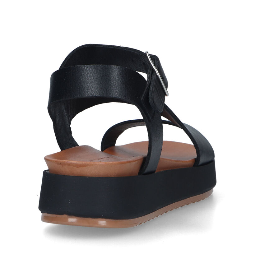 Inuovo Sandales à Platforme en Noir pour femmes (325190)