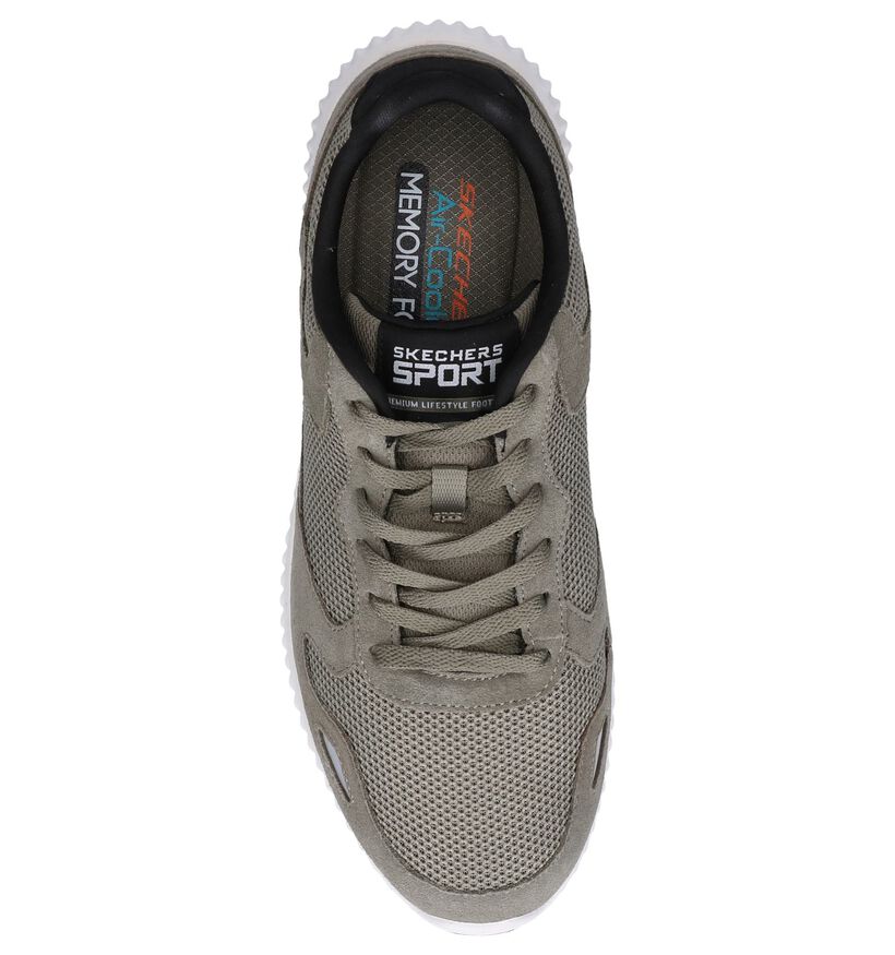 Kaki Sneakers Skechers Paxmen in stof (247094)