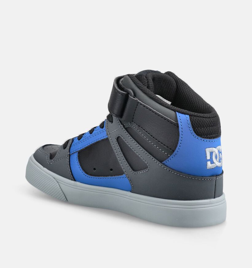 DC Shoes Pure High Top Baskets montantes en Gris/Bleu pour gar&ccedil;ons (376203)