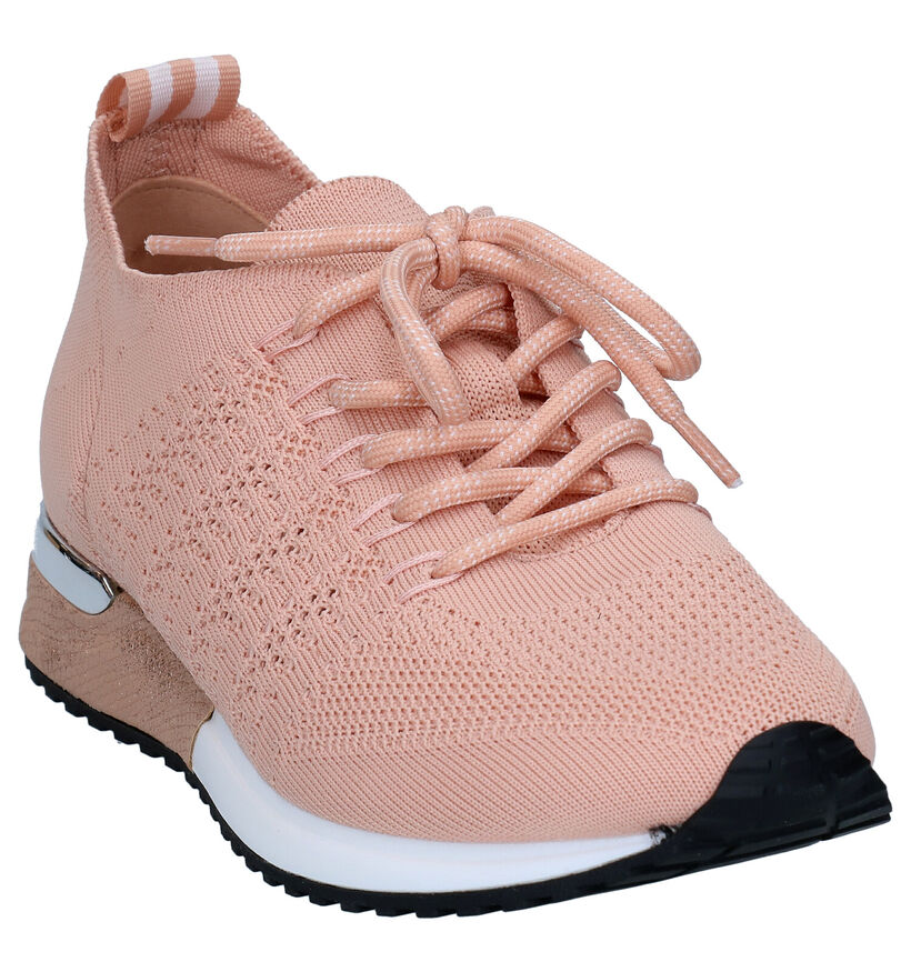 La Strada Baskets casual en Rose clair en textile (289551)