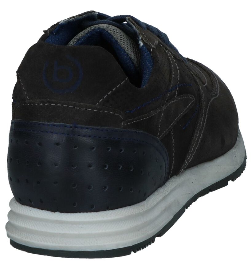 Donkergrijze Casual Veterschoenen Bugatti in daim (237424)