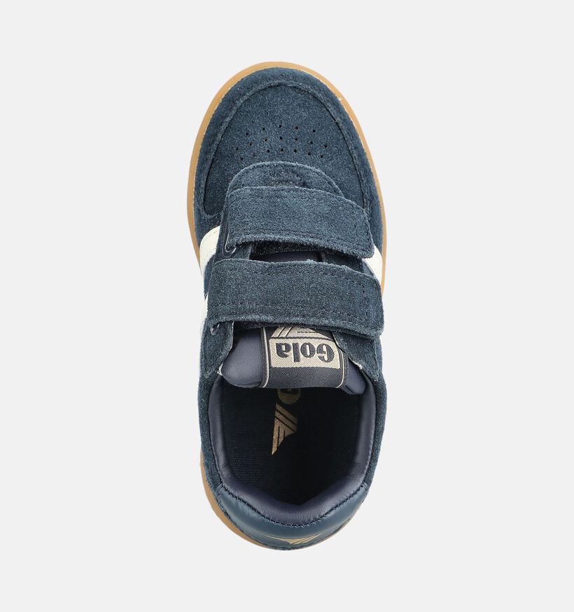 Gola Hawk Suede Strap Donkerblauwe Sneakers voor jongens (376305) - geschikt voor steunzolen