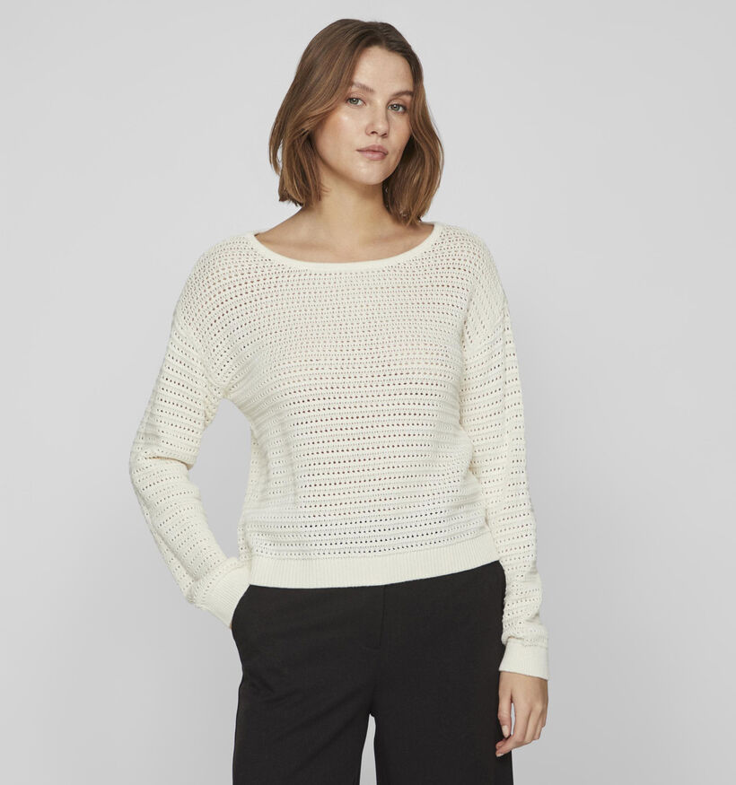 Vila Bellisina Pull en Écru pour femmes (335475)