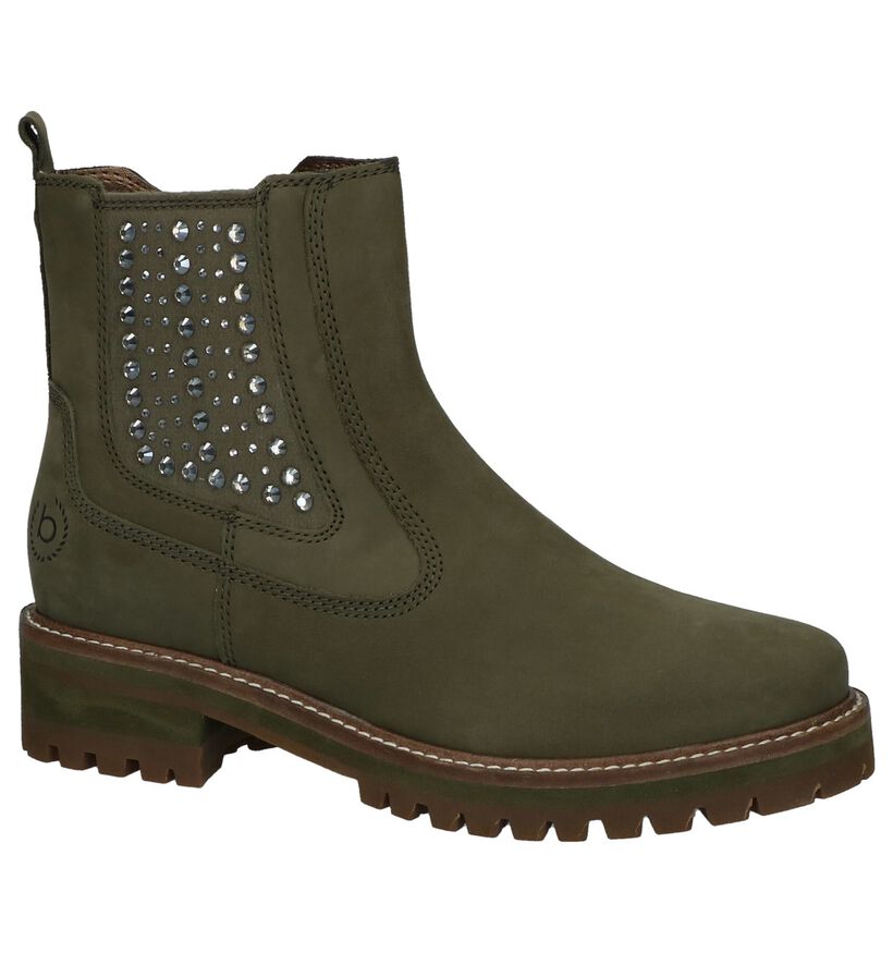 Kaki Boots met Rits Bugatti in nubuck (223725)