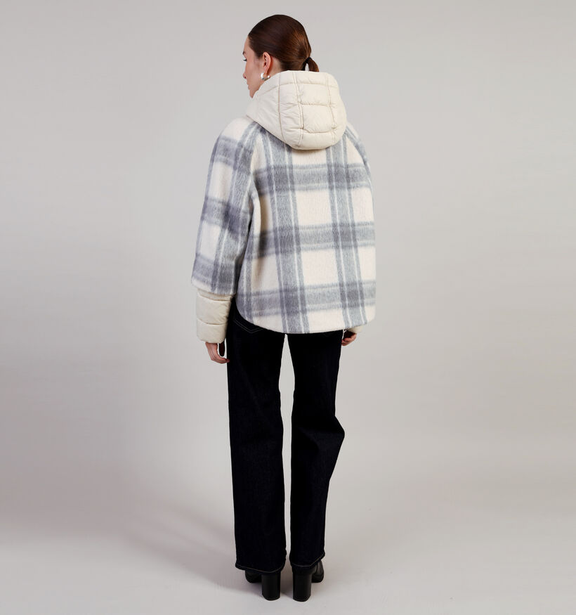 comma casual identity Beige/Blauwe Jas voor dames (364473)