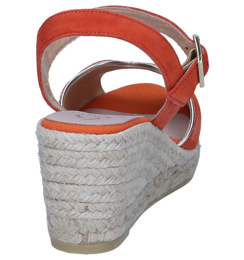 Oranje Sandalen met Sleehak Kanna in nubuck (246578)