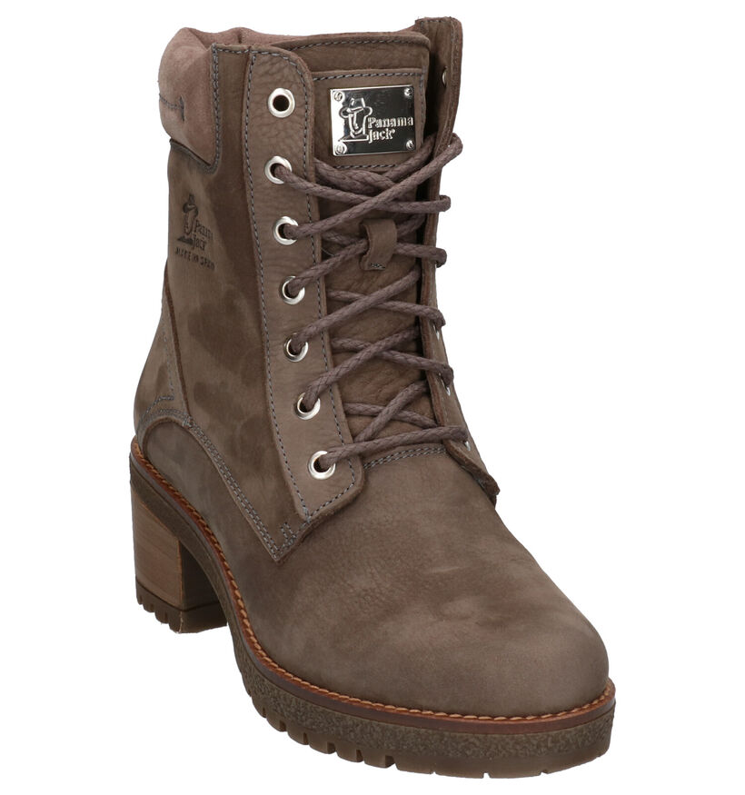 Panama Jack Phoebe Bottillons en Taupe en nubuck (262651)