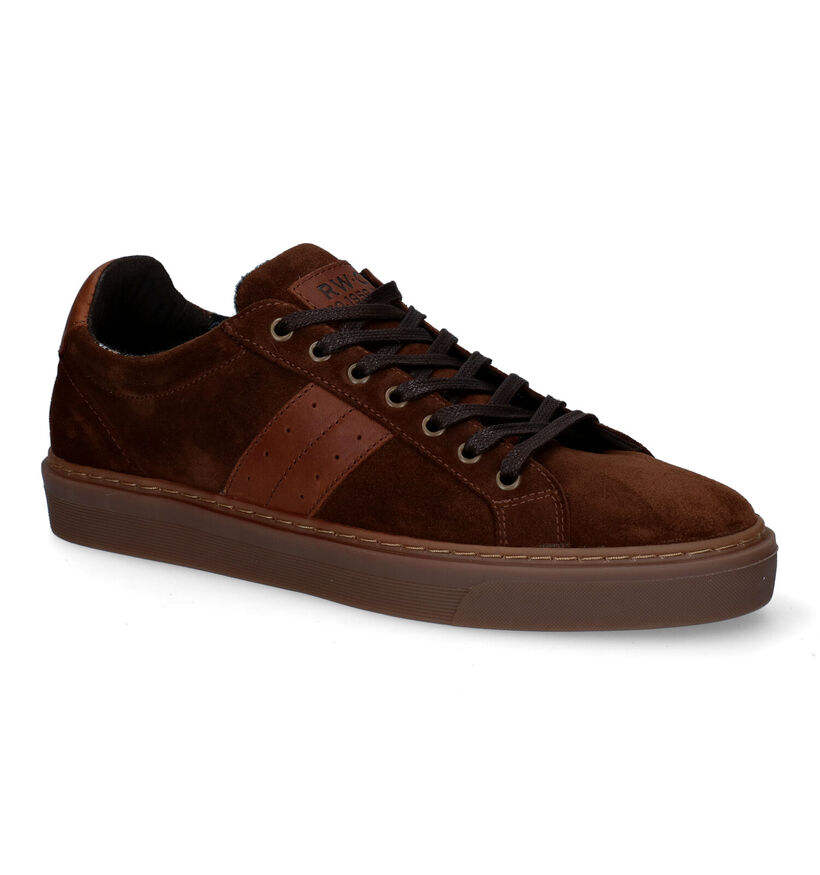 River Woods Aiden Chaussures à lacets en Cognac pour hommes (298360) - pour semelles orthopédiques