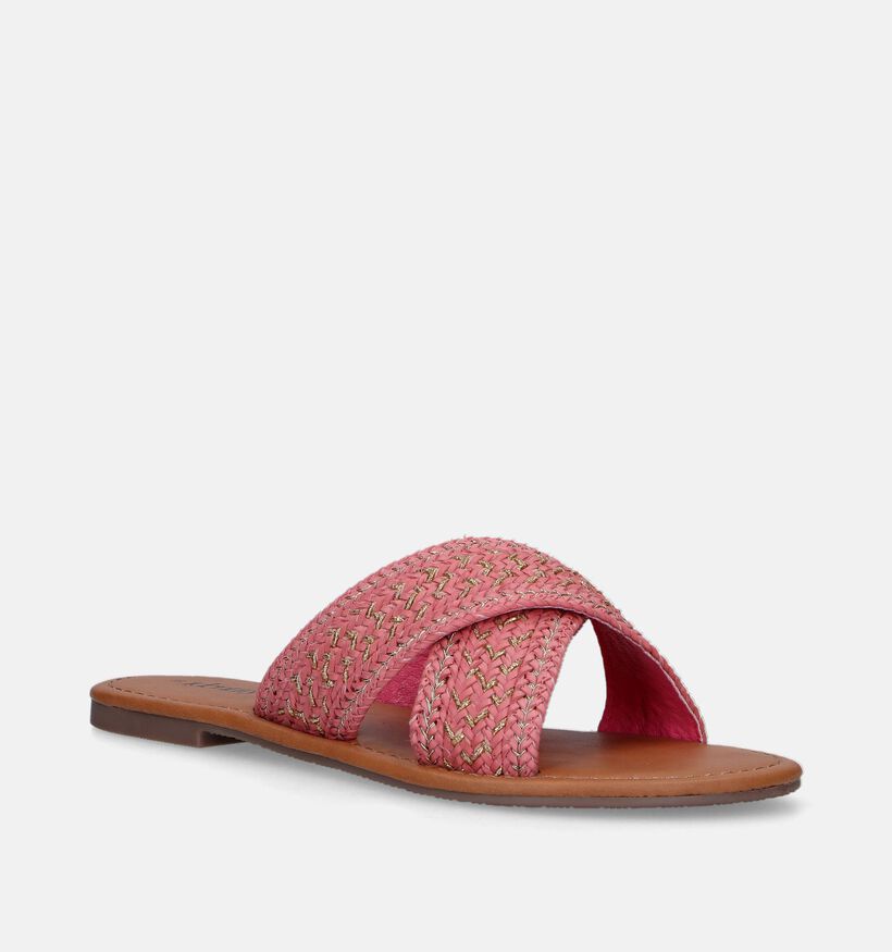 Identity Nu-pieds plates en Rose pour femmes (340709)