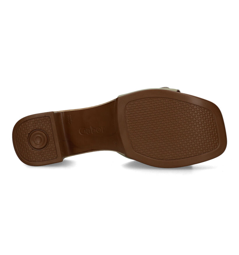 Gabor Comfort Nu-pieds mules en Vert pour femmes (324816)