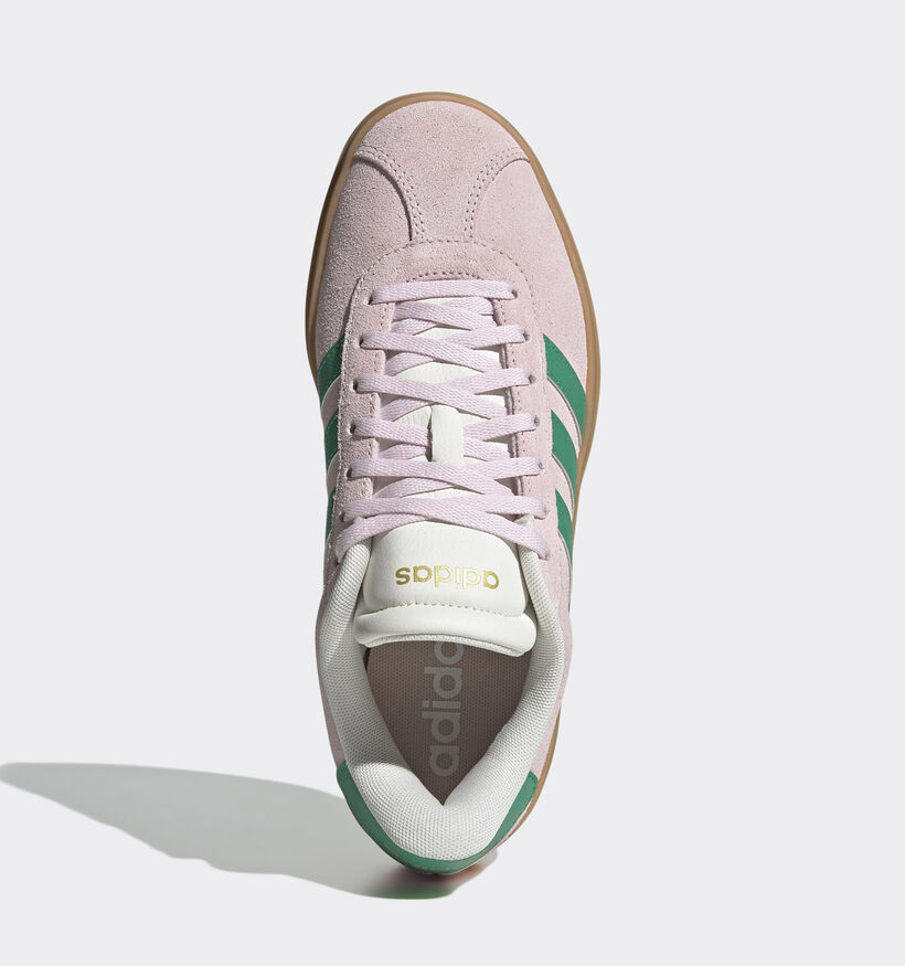 adidas VL Court Bold Baskets en Rose/Vert pour femmes (365348) - pour semelles orthopédiques