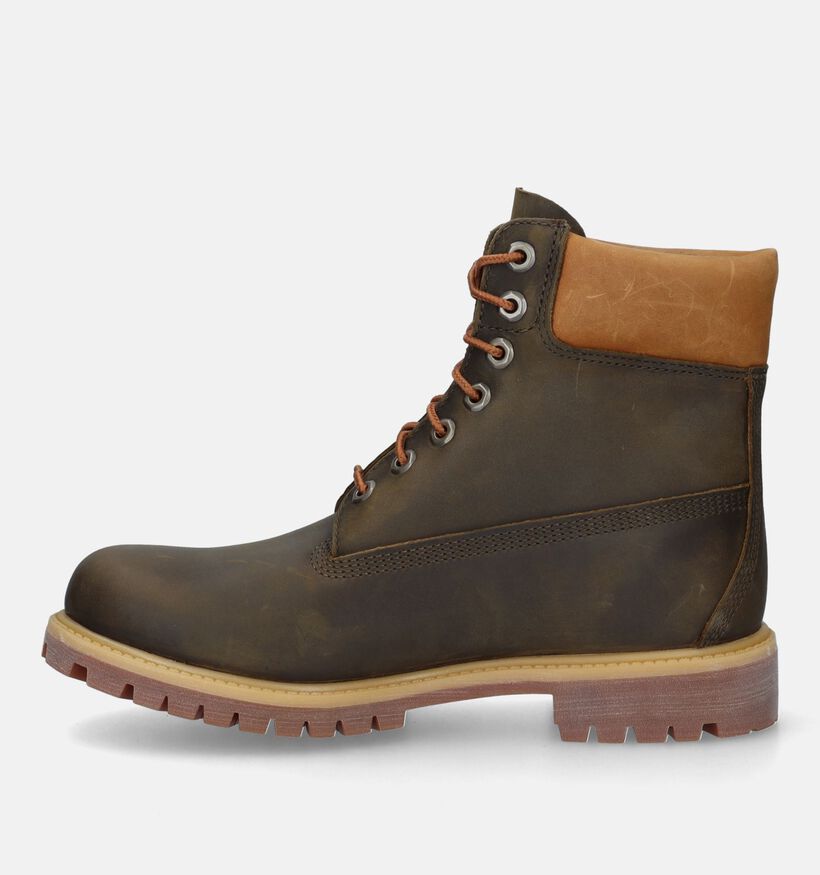 Timberland 6 inch Premium Kaki Bottines voor heren (328646) - geschikt voor steunzolen