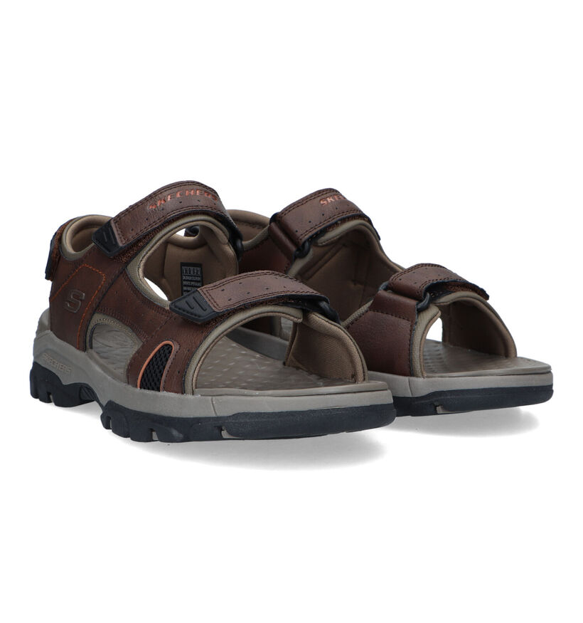 Skechers Tresmen bruine Sandalen in kunstleer (323035)