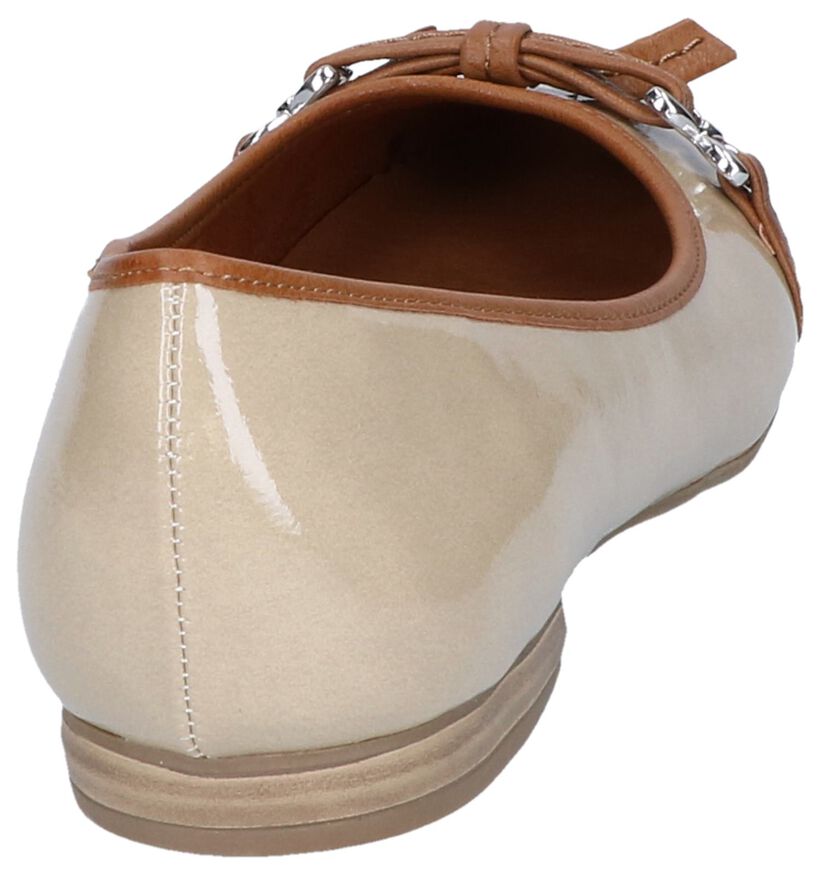 Marco Tozzi Ballerines en Beige foncé en cuir verni (250807)