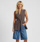 Guess Manteau sans manches court en Brun pour femmes (370368)