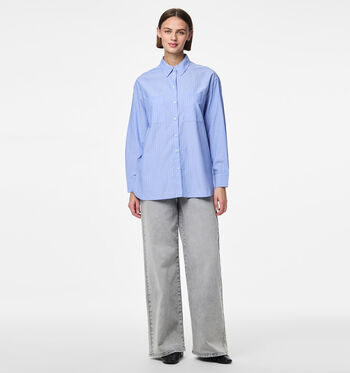 Pieces Blouses Blauw