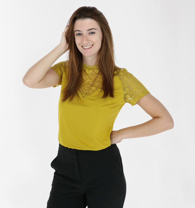 Tramontana T-shirt en Jaune (282003)