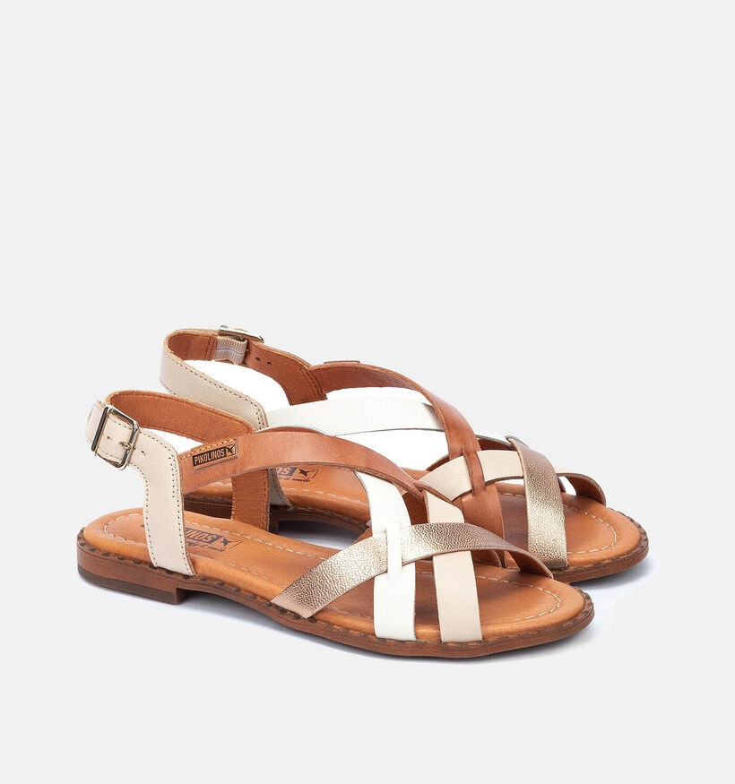 Pikolinos Algar Sandales plates en Blanc pour femmes (370528)