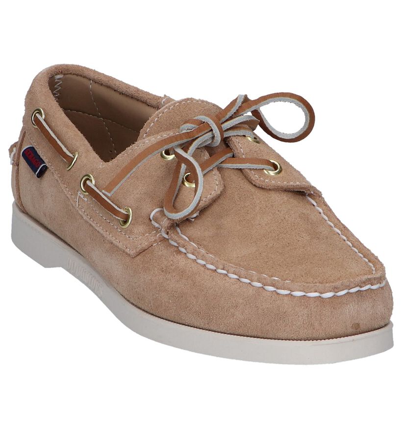 Beige Bootschoenen Sebago Dockside in daim (243637)