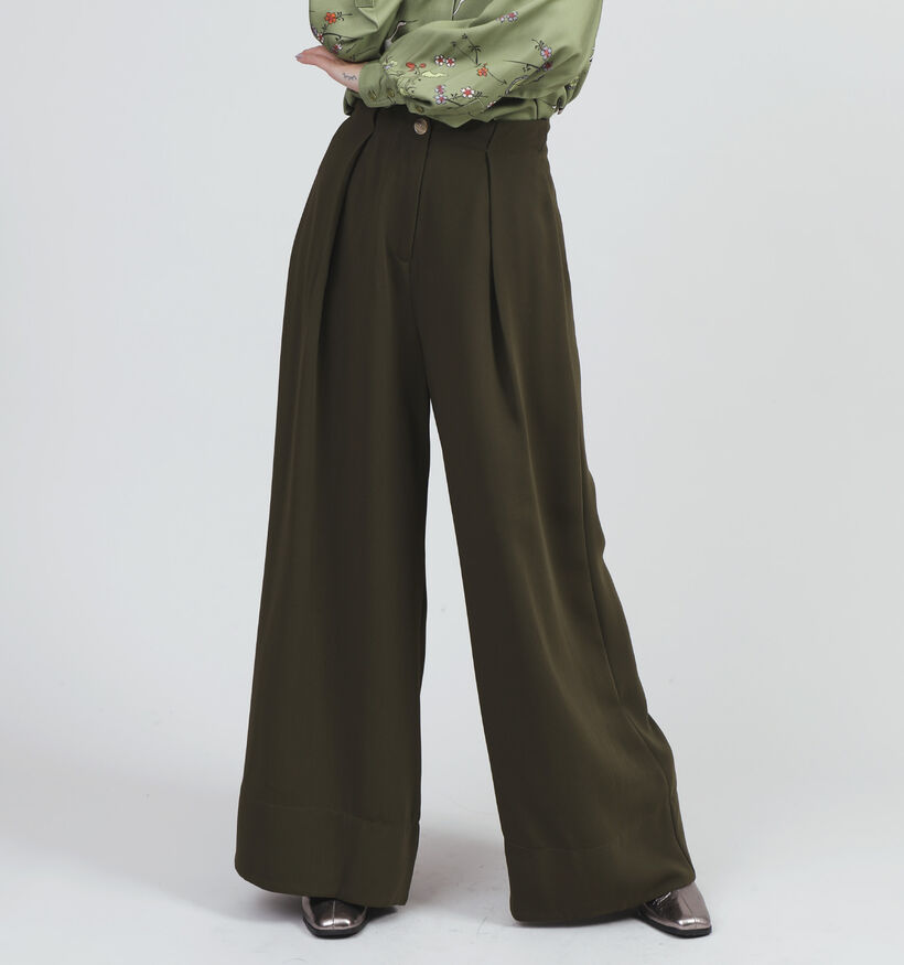 Orfeo Rocky Kaki Wijde broek voor dames (354538)
