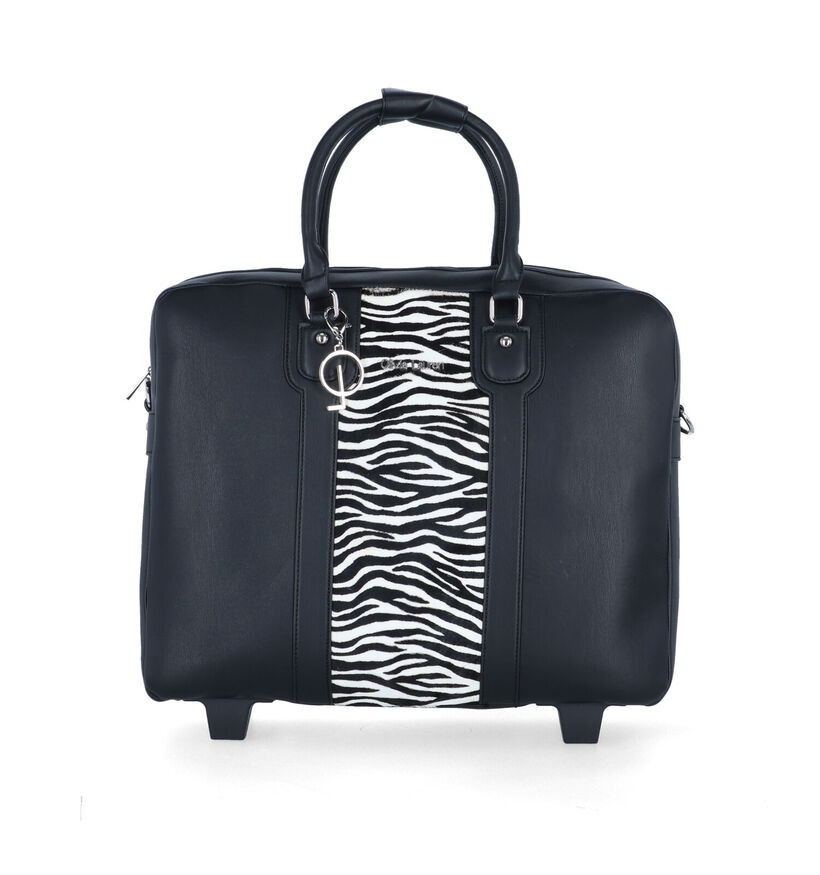 Olivia Lauren Zebra Sac à roulettes en Noir en simili cuir (333971)