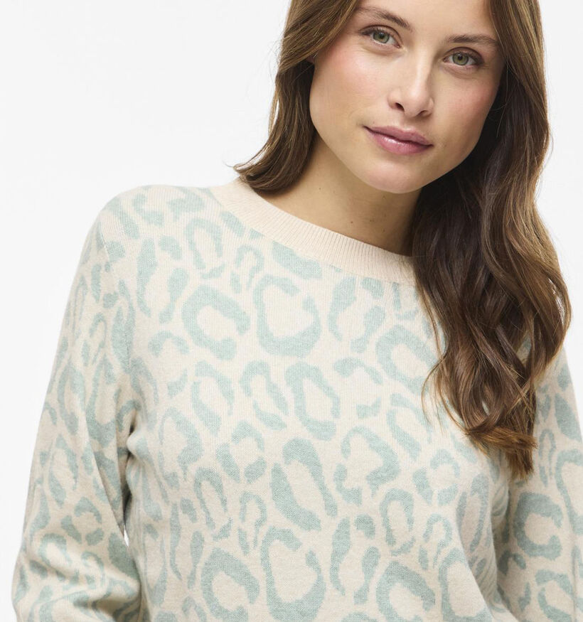 Vila Viril Jacquard Knit Groene Trui voor dames (369478)