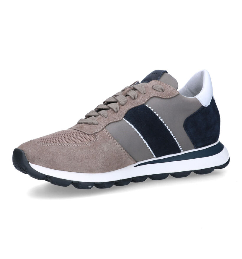 Geox Spherica Blauwe Veterschoenen in daim (326724)