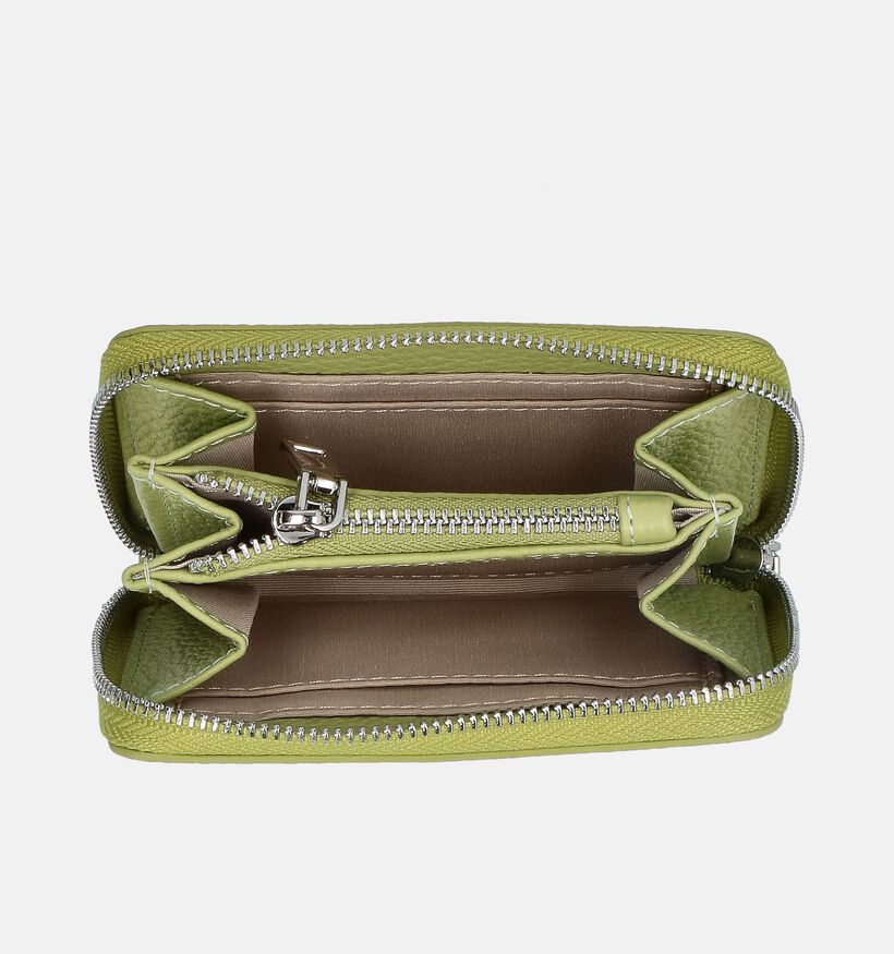 Crinkles Groene Ritsportemonnee voor dames (358079)