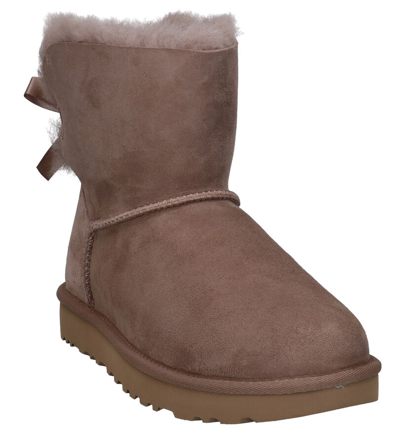 UGG Mini Bailey Bow II Taupe Boots in daim (294533)