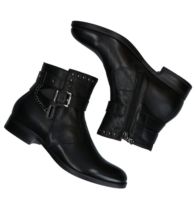 NeroGiardini Bottines plates en Noir en cuir (278990)