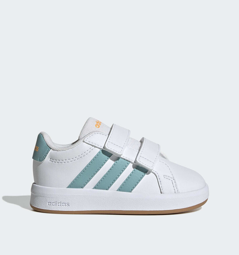 adidas Grand Court 3.0 Witte/Munt Sneakers voor jongens (375457) - geschikt voor steunzolen