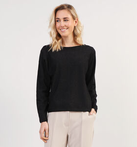 comma Zwarte Basic trui voor dames (350027)
