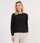 comma Zwarte Basic trui voor dames (350027)