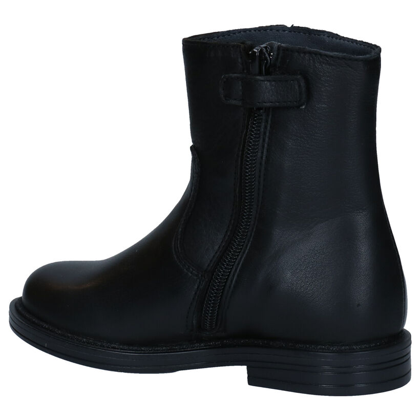 Little David Bottes courtes en Noir en cuir (282865)