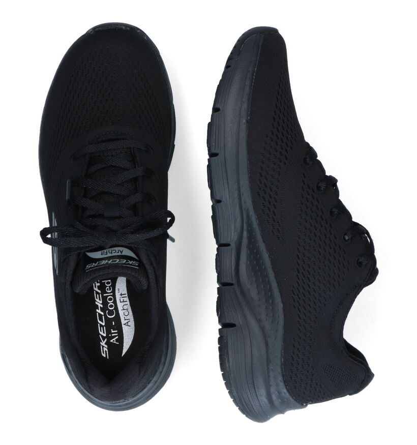 Skechers Arch Fit Baskets en Noir pour femmes (318169)