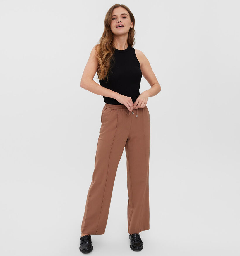 Vero Moda Lara Bruine Geklede Broek (318403)
