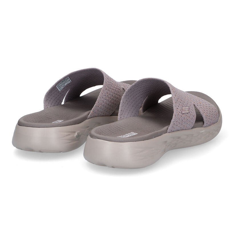 Skechers On The Go 600 Adore Taupe Slippers in stof (305302)