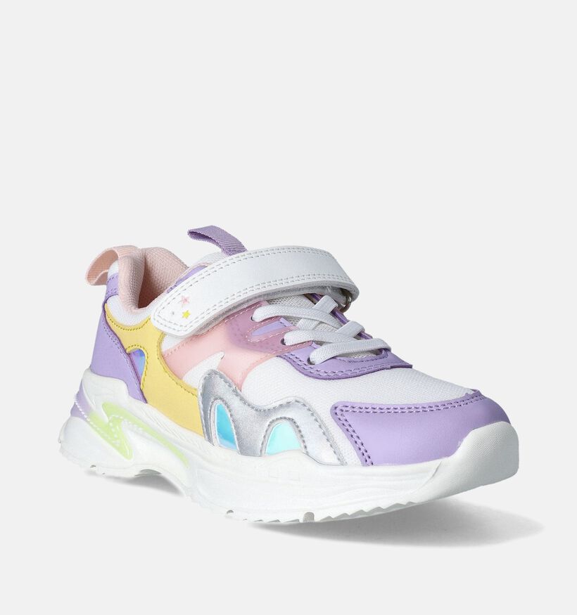 Barbarella Witte Sneakers Pastel voor meisjes (363749) - geschikt voor steunzolen