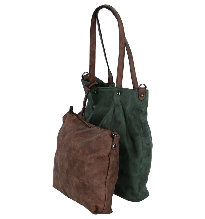 Emily & Noah Grijze Bag in Bag Shopper Tas in kunstleer (284365)