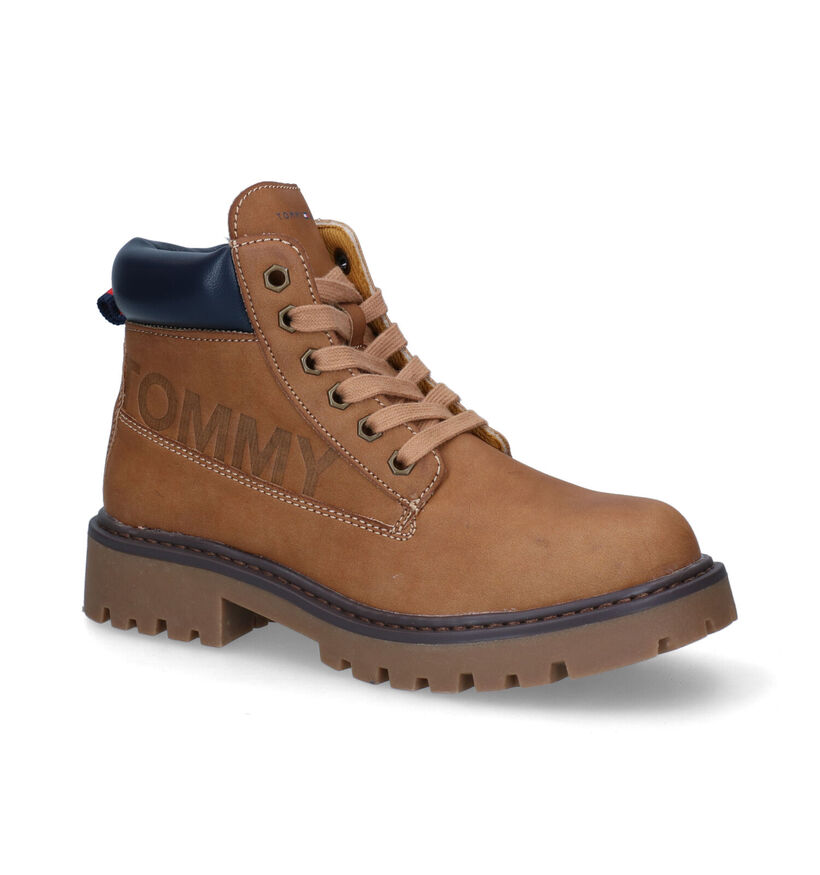 Tommy Hilfiger Bottines robustes en Cognac pour garçons (295413)