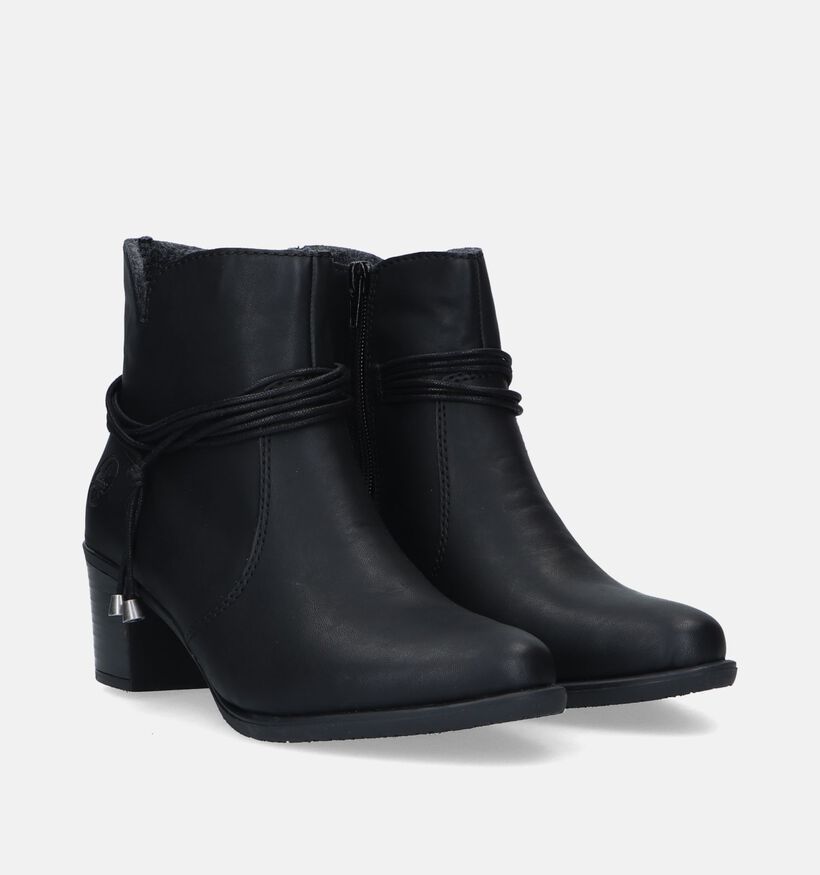 Rieker Bottines avec talon carré en Noir pour femmes (331605)