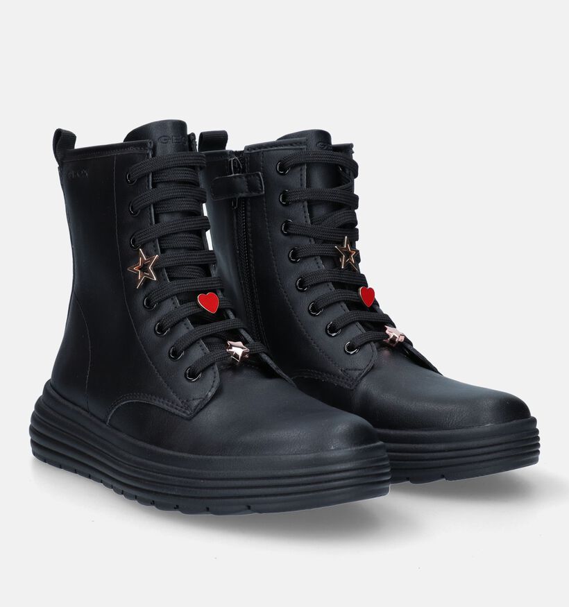 Geox Phaolae Zwarte Boots voor meisjes (329865) - geschikt voor steunzolen