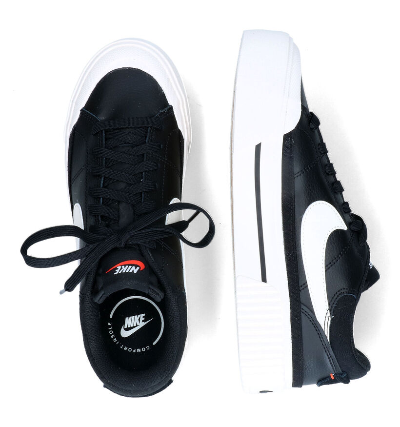 Nike Court Legacy Lift Zwarte Sneakers voor dames (316853) - geschikt voor steunzolen