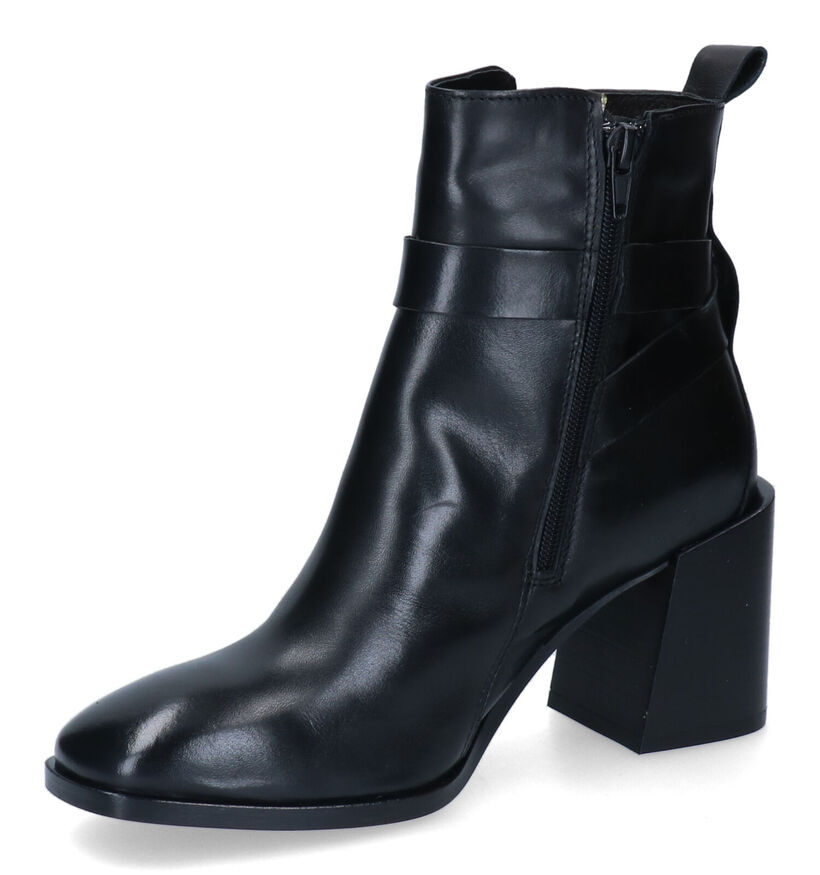 Scapa Bottines à talons en Noir en cuir (297971)