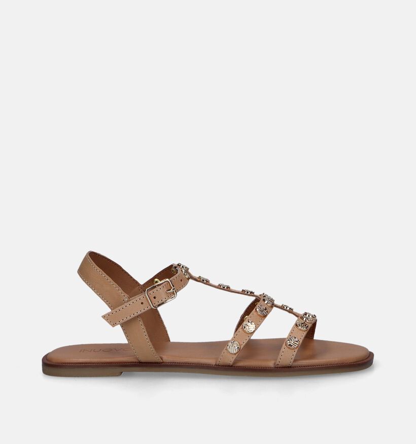Inuovo Sandales plates en Marron pour femmes (341530)
