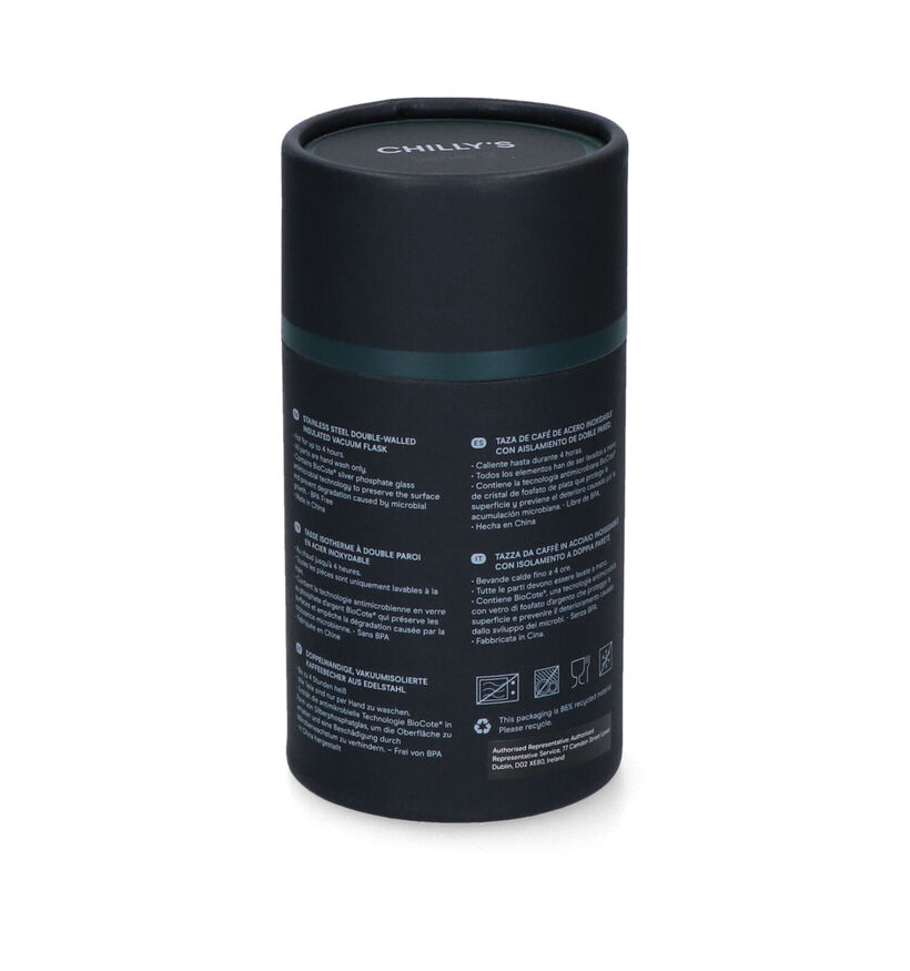 Chilly's Series 2 Zwarte Koffiebeker 340ml voor dames, heren, meisjes, jongens (311785)