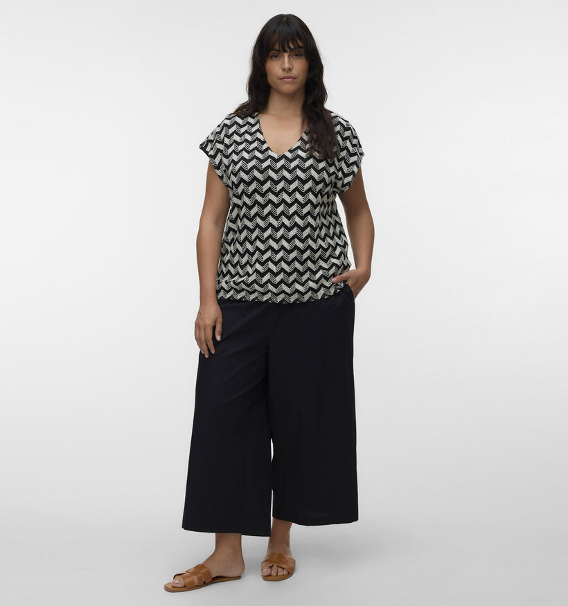 Vero Moda Curve Tikka Zwarte T-shirt voor dames (375032)