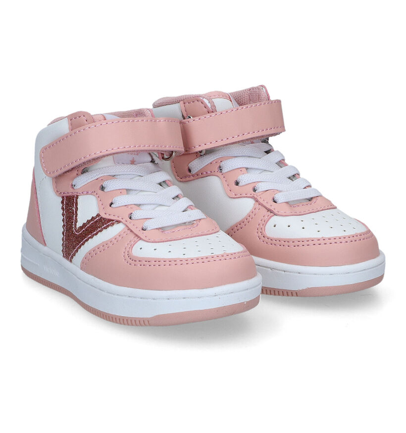 Victoria Beige Hoge sneakers voor meisjes (331375)