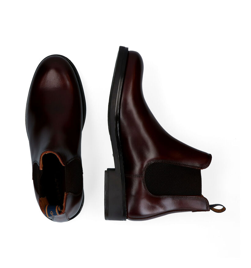 Gant Brookly Chaussures Hautes en Marron en cuir (294465)