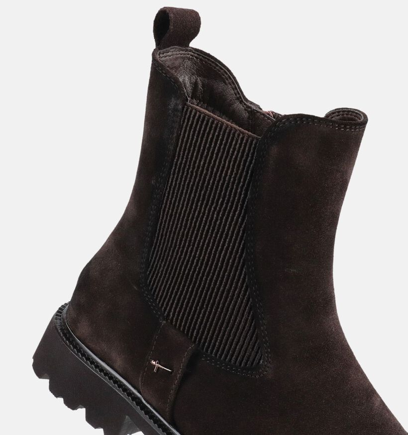 Tamaris Comfort Bottines Chelsea en Brun fonc&eacute; pour femmes (376368) - pour semelles orthop&eacute;diques